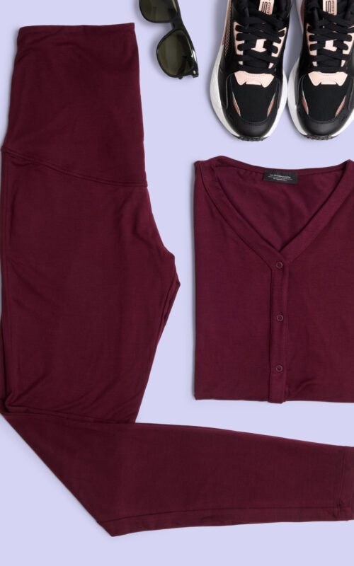 Hose Bamboo Burgundy